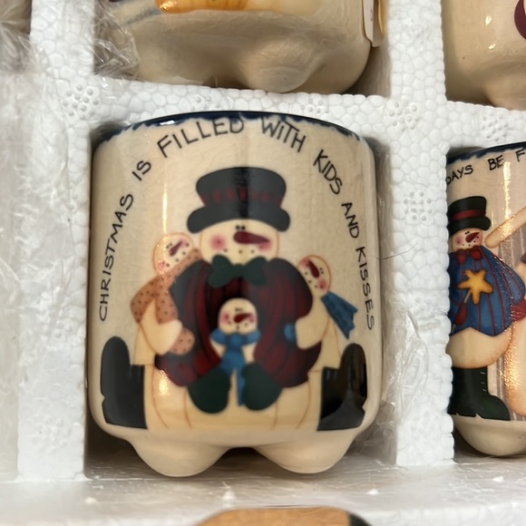 NEW holiday mini candles in ceramic pots - rustic charm. - Picture 9 of 11